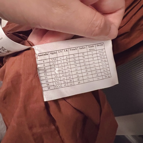 NWT Joslin Sakura Midi Earth Brown Dress in Organic Cotton - Picture 8 of 16